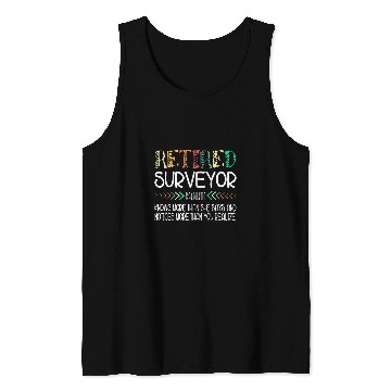 Discover Land Surveyor Retired Tank Tops