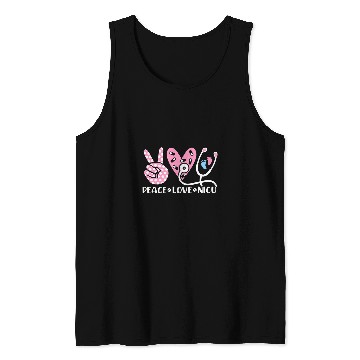 Discover Peace Love Nicu Cute Pediatric Nursing Student Women Tank Tops