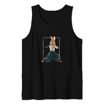 Discover FANCY ART RABBIT NINJA FIGHTER Tank Tops