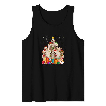 Discover Labrador Lab Dog Lover Matching Santa Christmas Tree Tank Tops