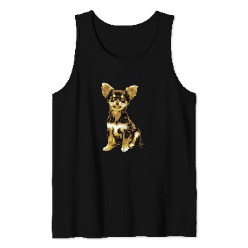 Discover Cute Retro Chihuahua with puppy eyes vintages illustration 1 Tank Tops