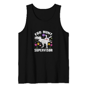 Discover Egg Hunt Supervisor Egg Hunting Squad Moms Easter Funny Tank Tops