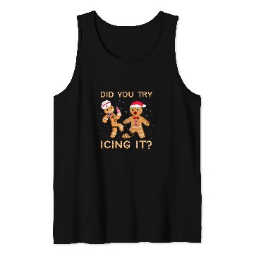 Discover Did You Try Icing It Retro Christmas Gingerbread nurses Squad Tank Tops