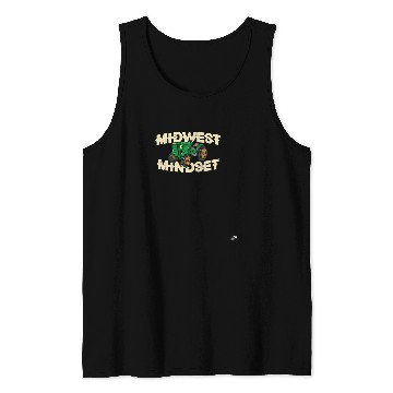 Discover Tractor driving Midwest Mindset Tractor Farm Tank Tops