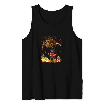 Discover Dog Rottweiler Maple Tree Thanksgiving Day Cute Dog Fall Tank Tops