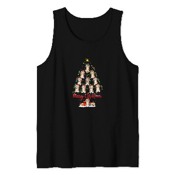 Discover Foxhound Dog Lover Matching Santa Foxhound Christmas Tree Tank Tops