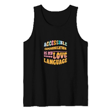 Discover AAC SLP Speech Pathologist Therapy Accessible Communication 1 Tank Tops