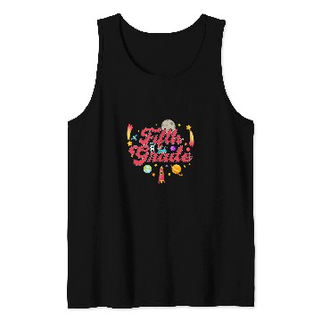 Discover Fifth Grade Teacher Outer Space Solar System Planet Tank Tops