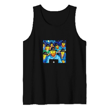 Discover Vincent van Gogh Starry Night Design Tank Tops