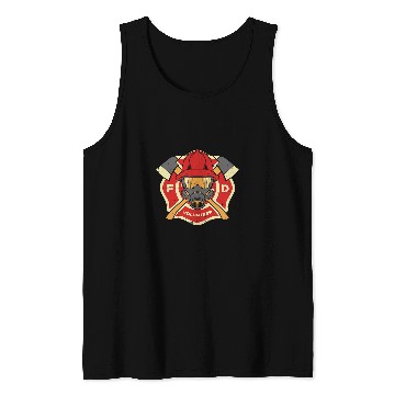 Discover Fireman Firefighter Volunteer fires Department Fireman Firefighter 36 Firemen Tank Tops