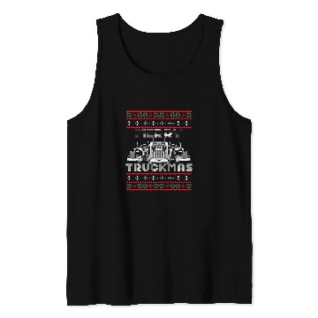 Discover Christmas Semi Truck Funny Christmas Trucker Merry Truckmas Tank Tops