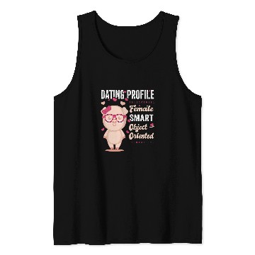 Discover Pig Lover Womens OOP Dating Object Oriented Pig Programming Software Engineer Tank Tops