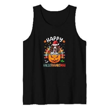 Discover Happy Hallothanksmas English Springer Spaniel Pumpkin Turkey Tank Tops