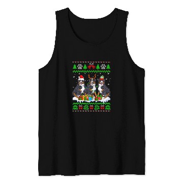 Discover Christmas Bernese Mountain Dog Puppy Lover Ugly xmass Sweater Tank Tops