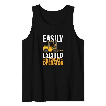 Discover Easily Excited By Forklift Operator Warehouse Worker Lifting 2 Tank Tops