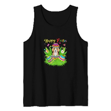 Discover Foxhound Dog Lover Floral Easter Egg Funny Foxhound Easter Tank Tops