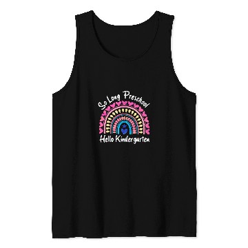 Discover So Long Preschool Hello Kindergarten Teacher Student PreK 3 Tank Tops