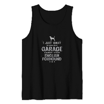 Discover Funny English Foxhound Dad Garage Men Hang Tank Tops