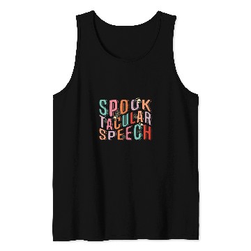 Discover Cute SLP Pun Spooktacular Speech Tank Tops