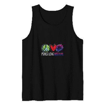 Discover LGBT Pride Peace Love Bisexual Pride Cool Sunflower LGBTQ Proud Bi Tank Tops