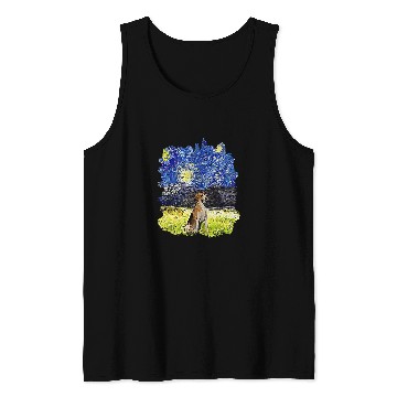 Discover Starry Night Impressionist Dog Art English Foxhound Tank Tops