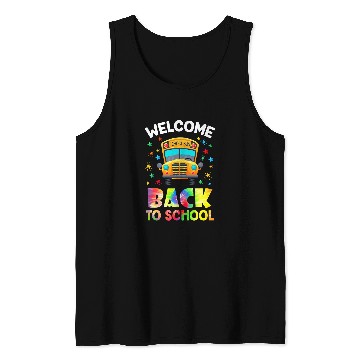 Discover Welcome Back To School Funny Outfit School Bus Driver Tank Tops