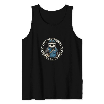 Discover Sloth Postal Worker Funny Postman Mail Carrier Sloth Grunge Tank Tops