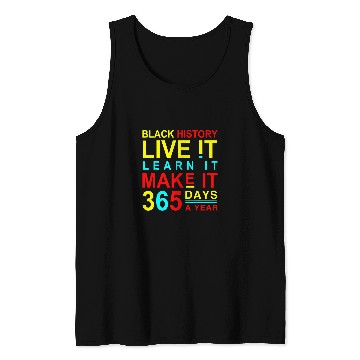 Discover Black History 365 days a year BLM Pro Black Power Tank Tops
