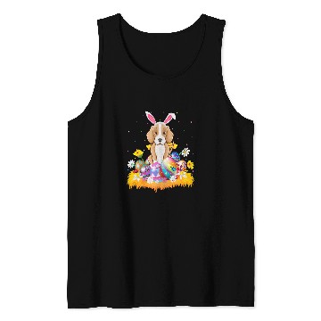 Discover Funny Easter Egg Lover Foxhound Dog Easter Sunday Tank Tops