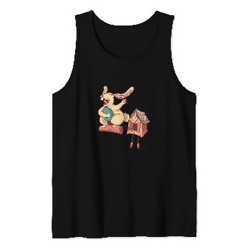 Discover Rabbits Easter Bunny Cuckoo Clock Rabbit Easter Egg Laughing Holiday 6 Tank Tops