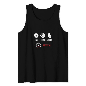 Discover Woodworking Rock Paper Scissors Table Saw Funny Carpenter Tank Tops
