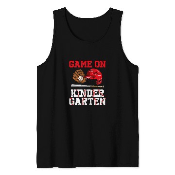 Discover game on kindergarten baseball back to school student kid boy Tank Tops