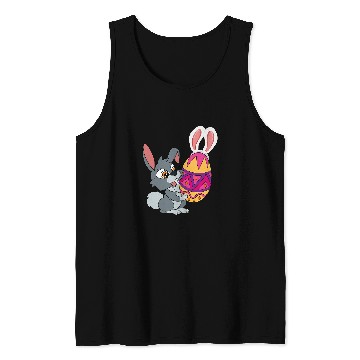 Discover Rabbits Happy Easter Cute Easter Egg Rabbit Bunny Lover Easter Tank Tops