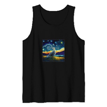 Discover Seagull Lover Surrealism Starry Night Seagull Tank Tops