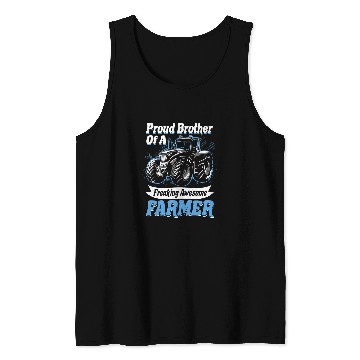 Discover Tractor driving Farming Farm Tractor Agriculture Harvester Farmer Brother Tank Tops