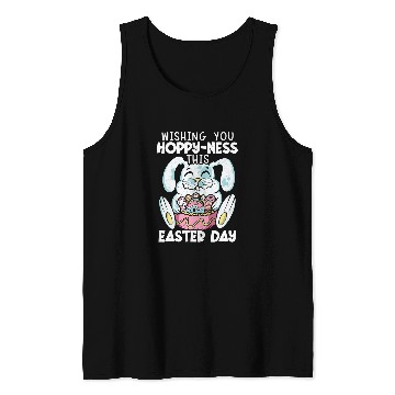 Discover Rabbits Easter Bunny Egg Hunting Tank Tops