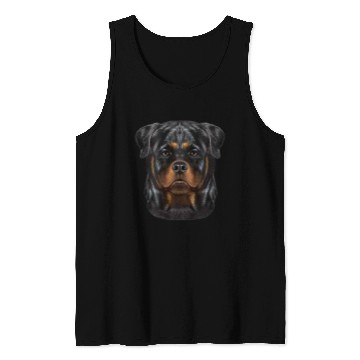 Discover Dog Rottweiler Face Tank Tops