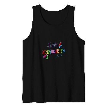 Discover Hello Kindergarten Crayons Teacher Student Back To School Tank Tops