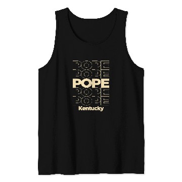 Discover vintages Pope Kentucky Repeating Text Tank Tops