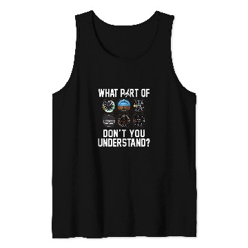 Discover Funny Pilot Aviation Airline Pilot Flight Instruments Tank Tops