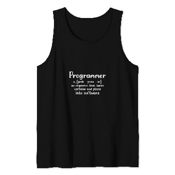 Discover Software Engineer with the inscription Programmer 1 Tank Tops
