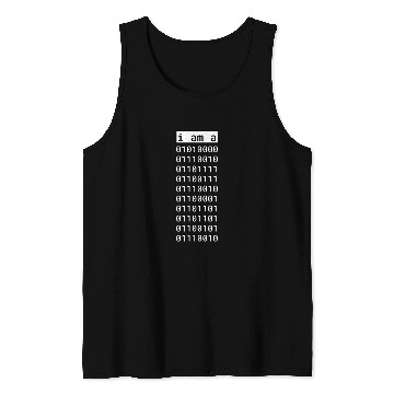 Discover Funny I Am A Programmer In Binary Language Computer Codding Tank Tops