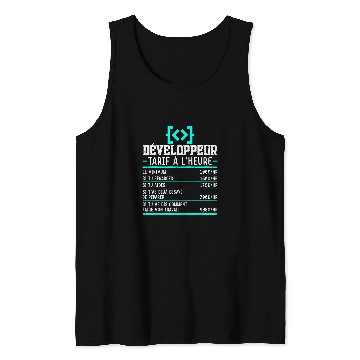 Discover Je Suis Developer Humour Gift Coder Geek Programmer 1 Tank Tops