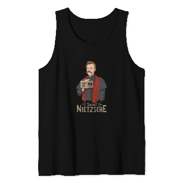 Discover Saint Nietzsche Design for a Philosophy Student 1 Tank Tops