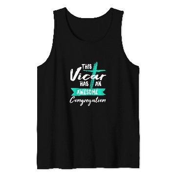 Discover Awesome Vicar Congregation Funny Pastor Gag Gift Raglan Baseball Tee Tank Tops