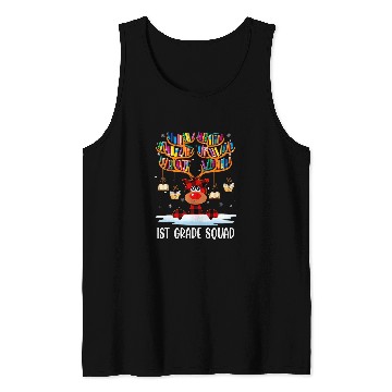 Discover 1st Grade Squad Reindeer Librarian Christmas xmass Teacher 9 Tank Tops