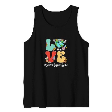 Discover Retro Love World Earth Day Student Support Squad Tank Tops
