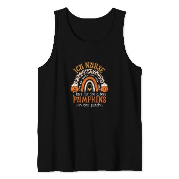 Discover ICU nurses Rainbow Leopard Halloween Intensive Care Unit Tank Tops