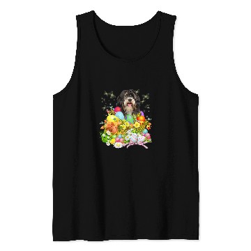 Discover Tibetan Terrier Bunny Dog With Easter Eggs Basket Cool Tank Tops