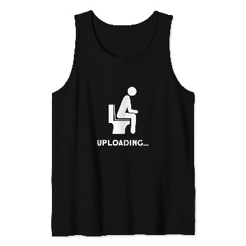 Discover Uploading downloading it nerd funny programmer Tank Tops